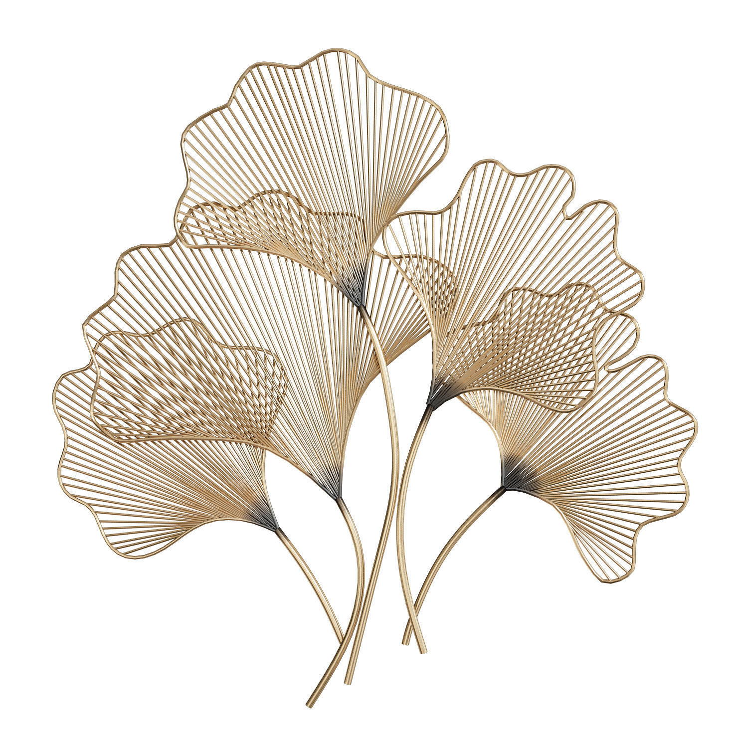 Ginkgo wall decor 2 3D model_1