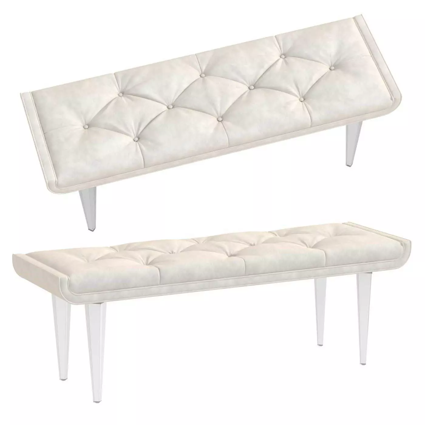 Michael Amini AICO LANTERNA bed bench 3D model_0