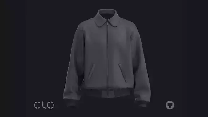 LEATHER BOMBER JACKET mv2 highpoly 3D model