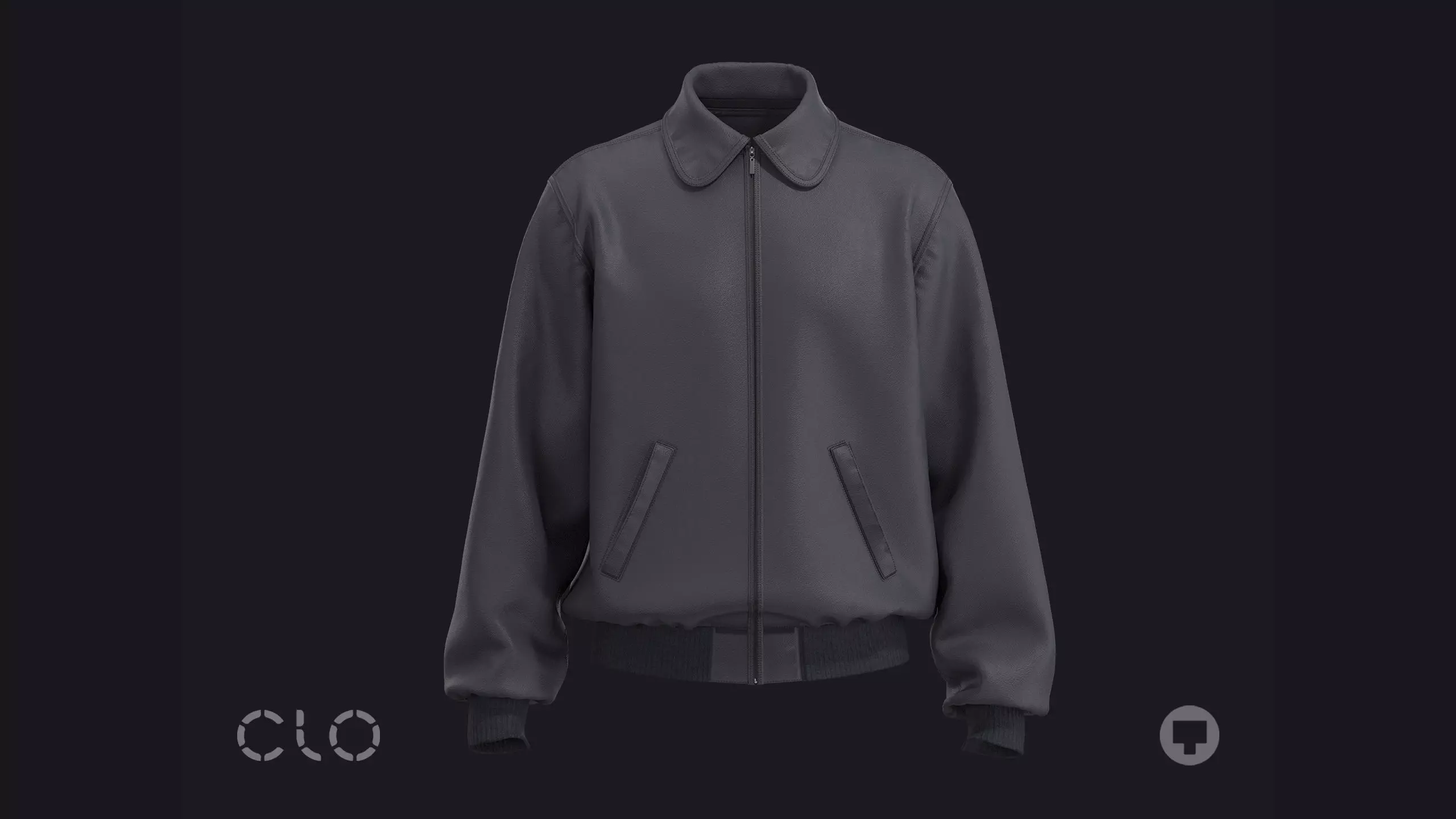 LEATHER BOMBER JACKET mv2 highpoly 3D model_0