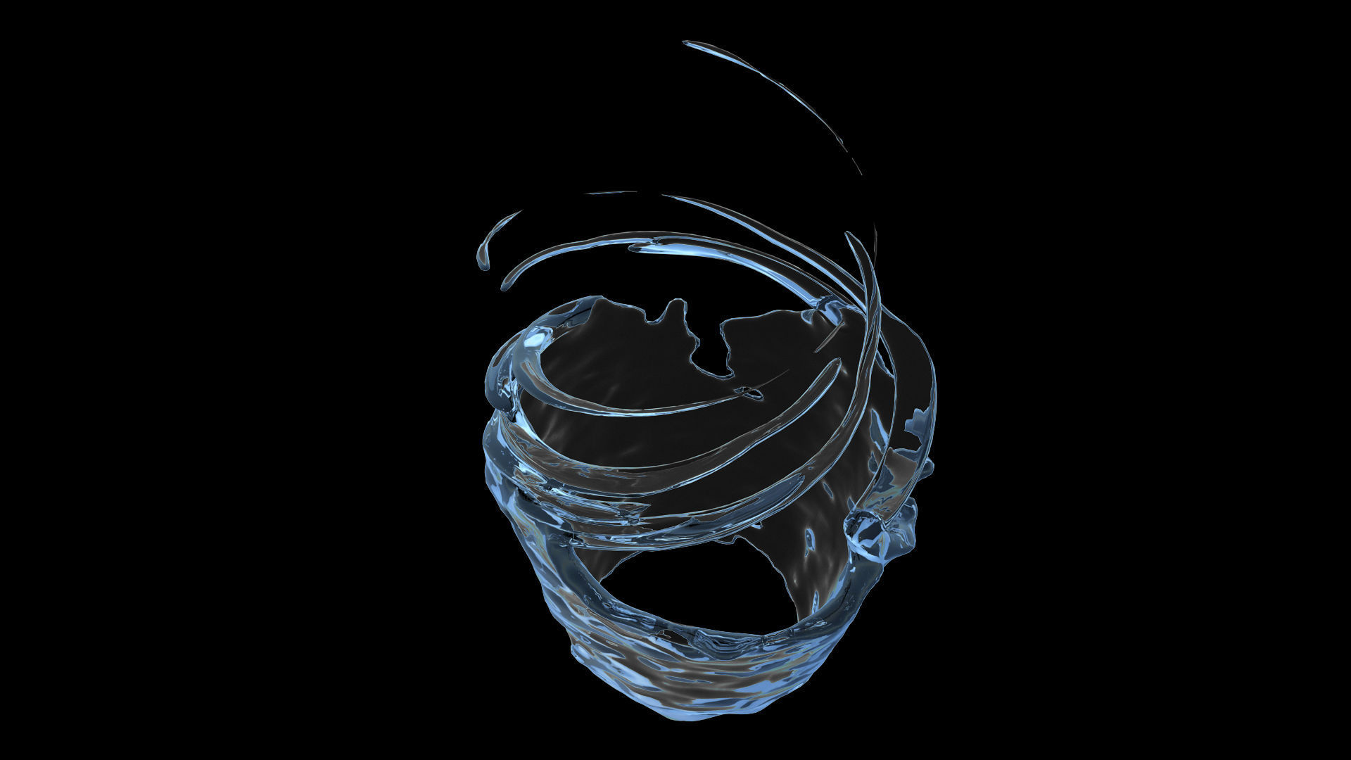 100 3d Splash Low-poly 3D model_52