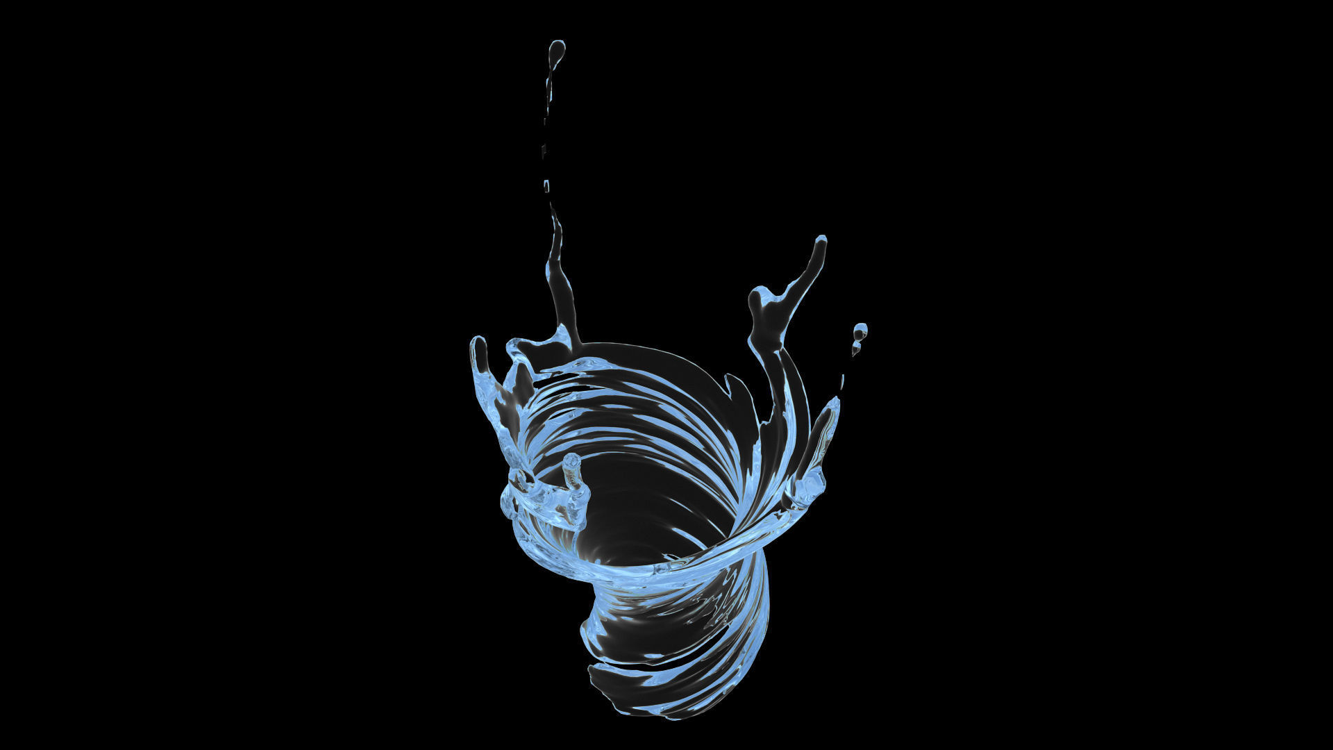 100 3d Splash Low-poly 3D model_30