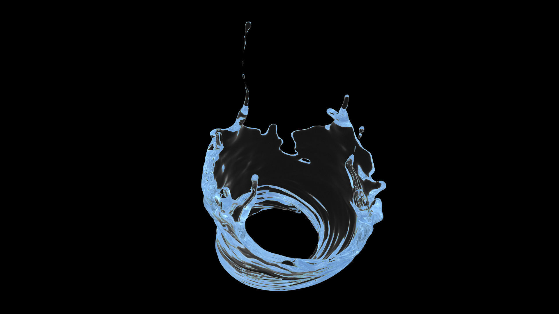 100 3d Splash Low-poly 3D model_34