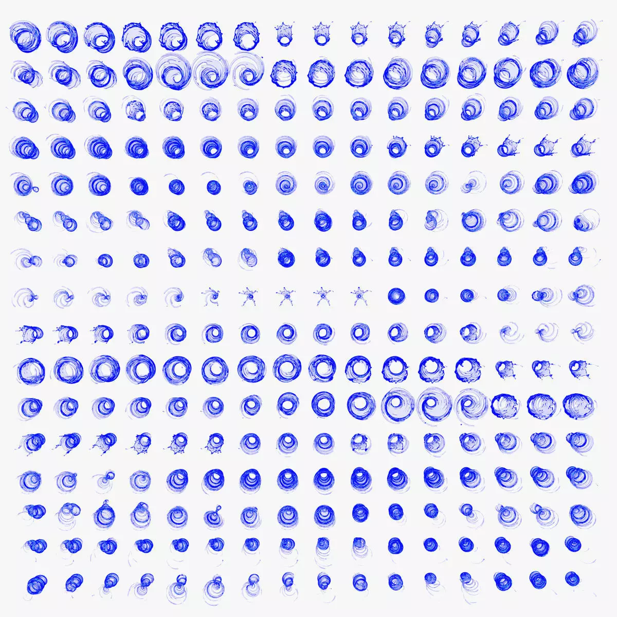 100 3d Splash Low-poly 3D model_0