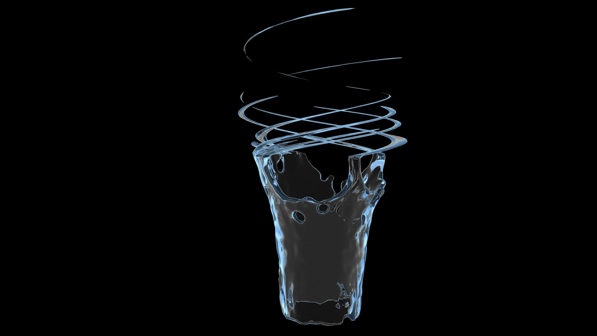 100 3d Splash Low-poly 3D model_64