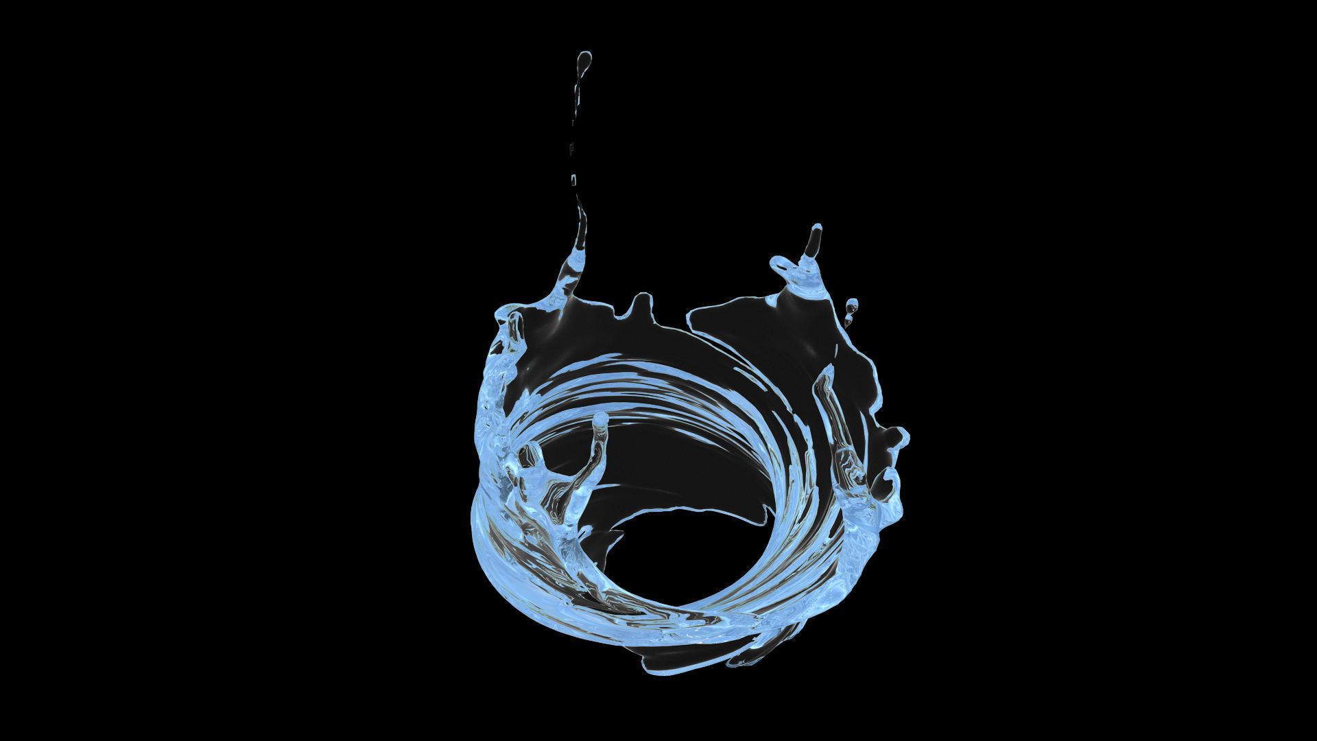 100 3d Splash Low-poly 3D model_36