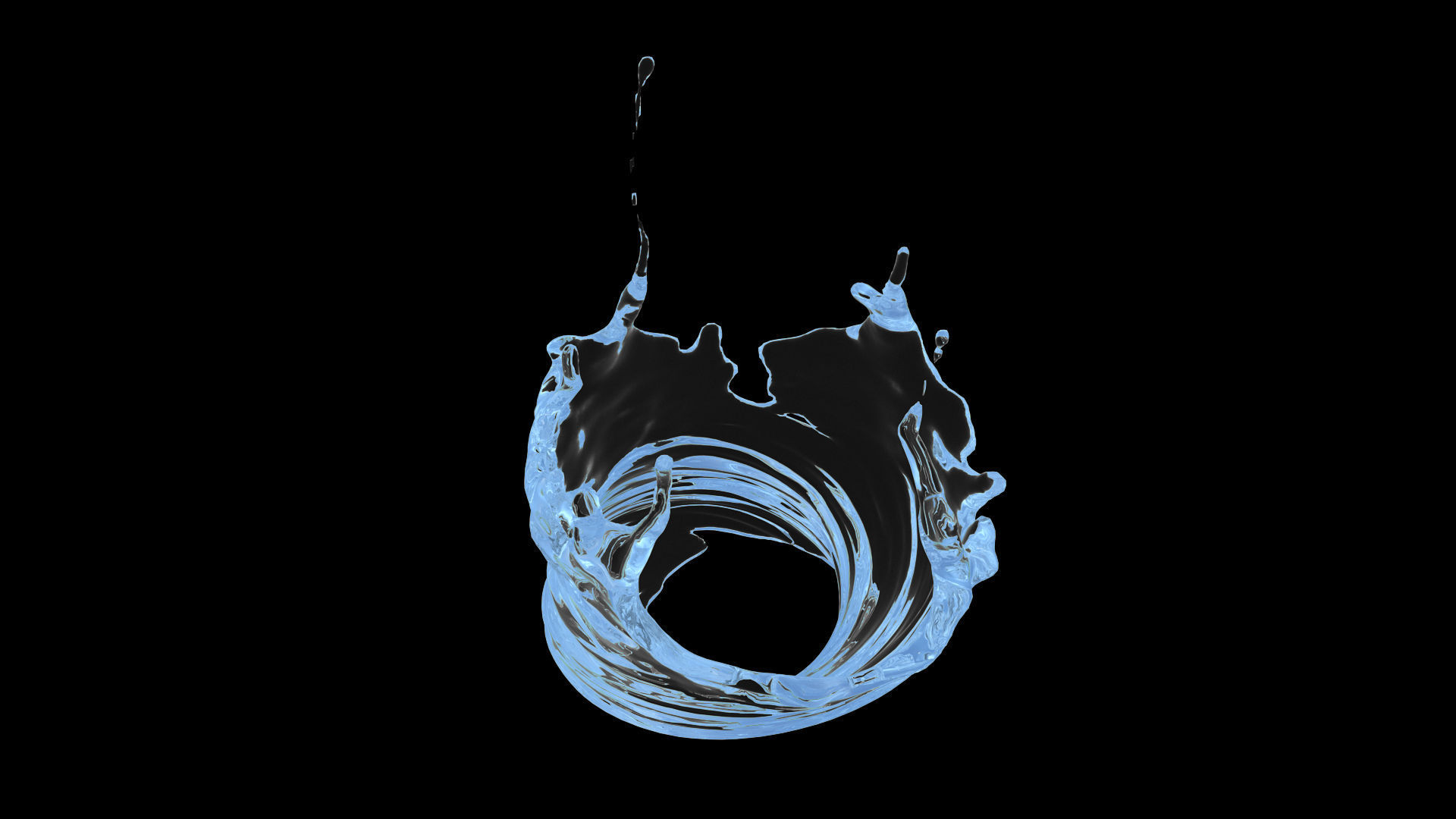 100 3d Splash Low-poly 3D model_38