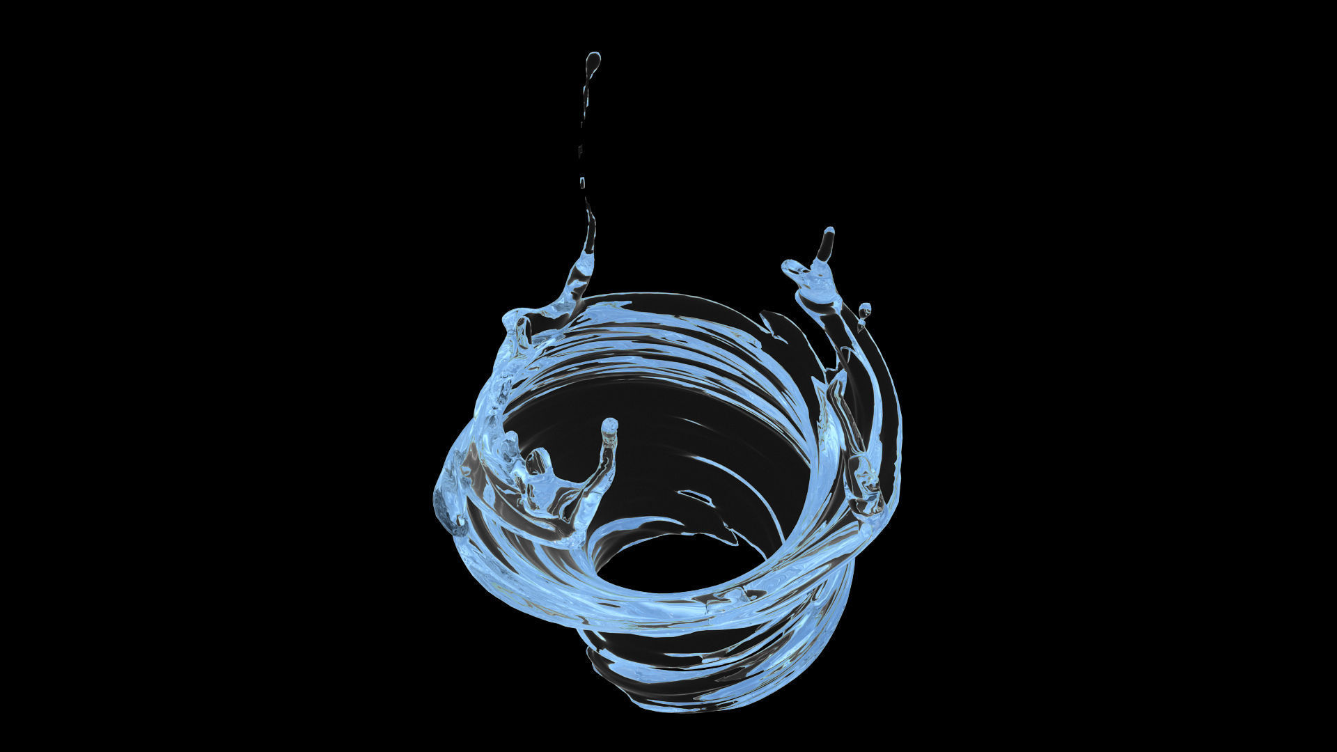 100 3d Splash Low-poly 3D model_35