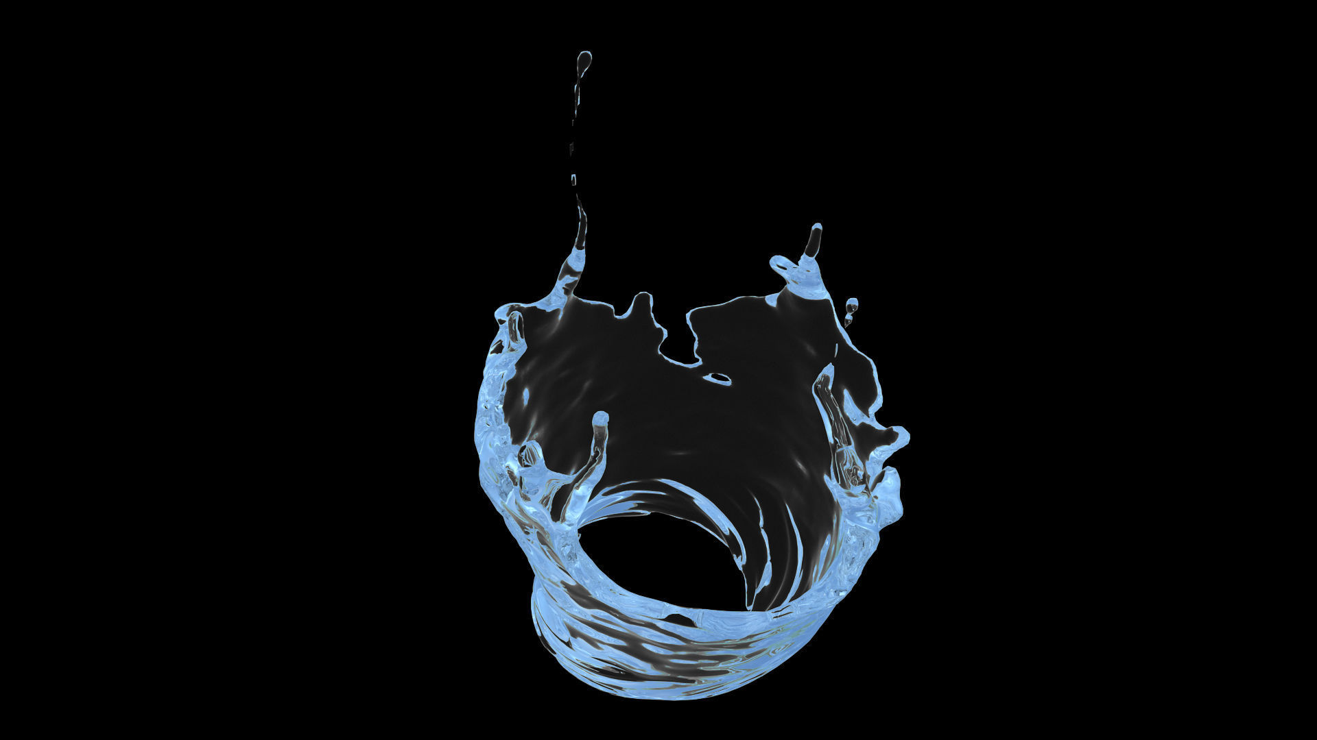 100 3d Splash Low-poly 3D model_41