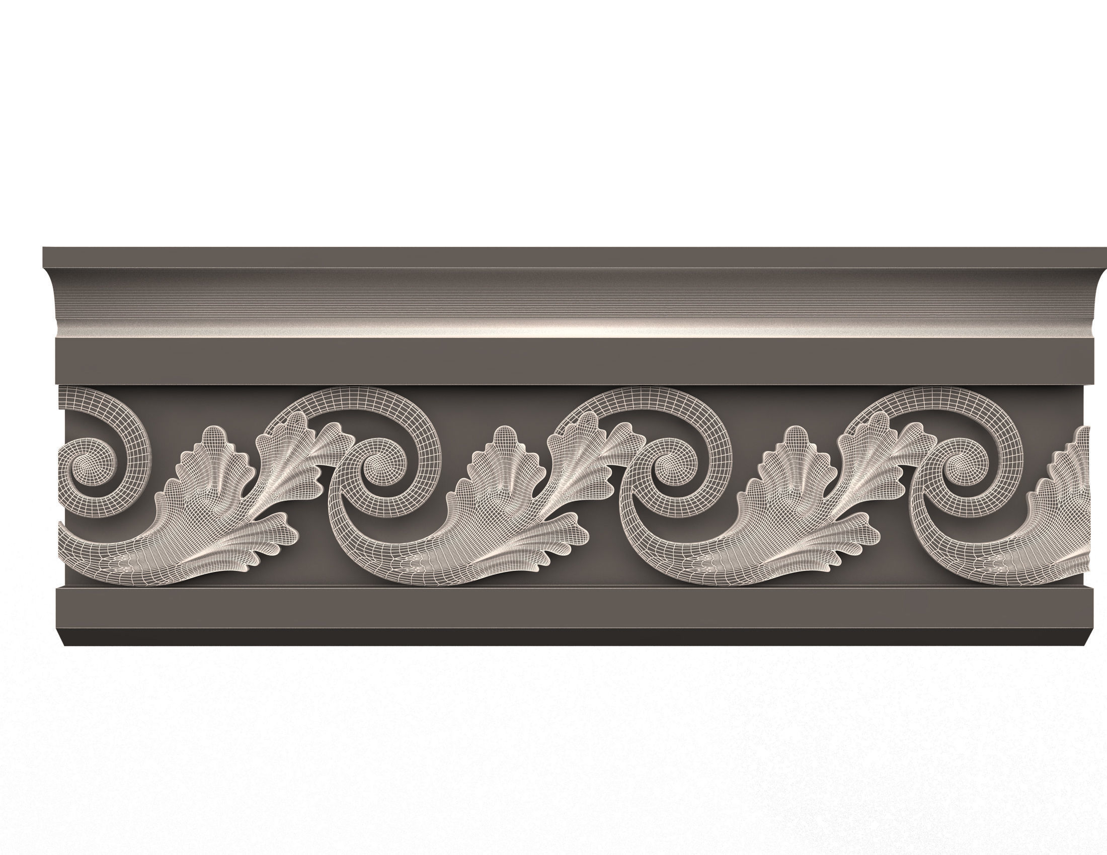 Cornice Decoration Molding 3D model_4