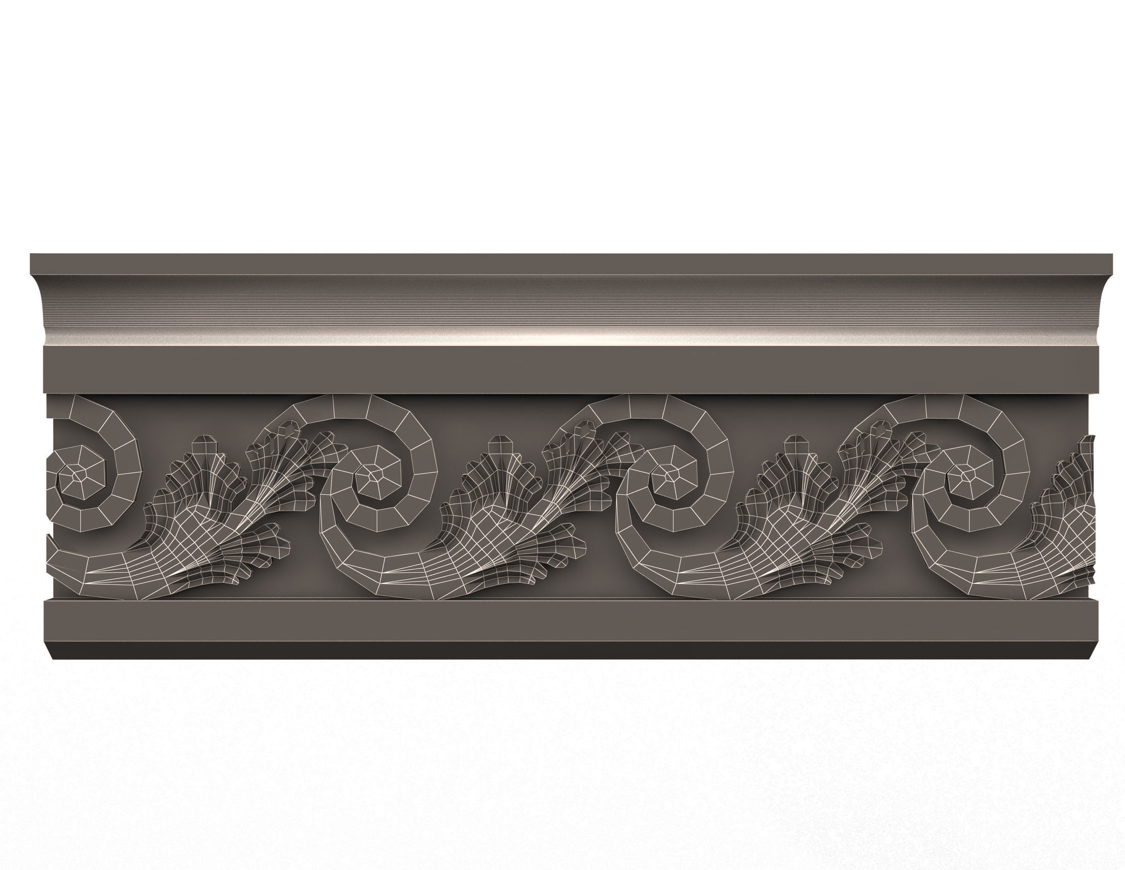 Cornice Decoration Molding 3D model_8