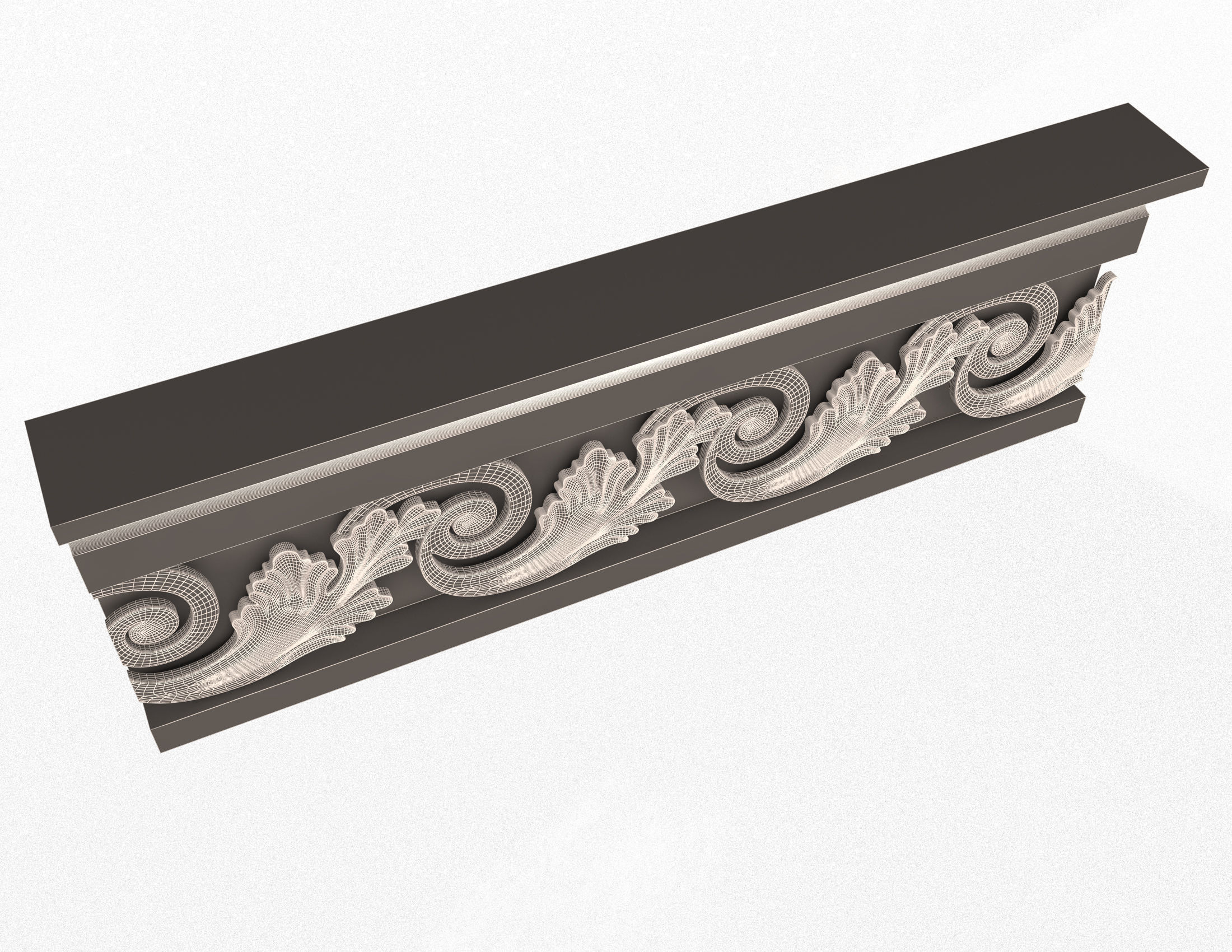 Cornice Decoration Molding 3D model_5
