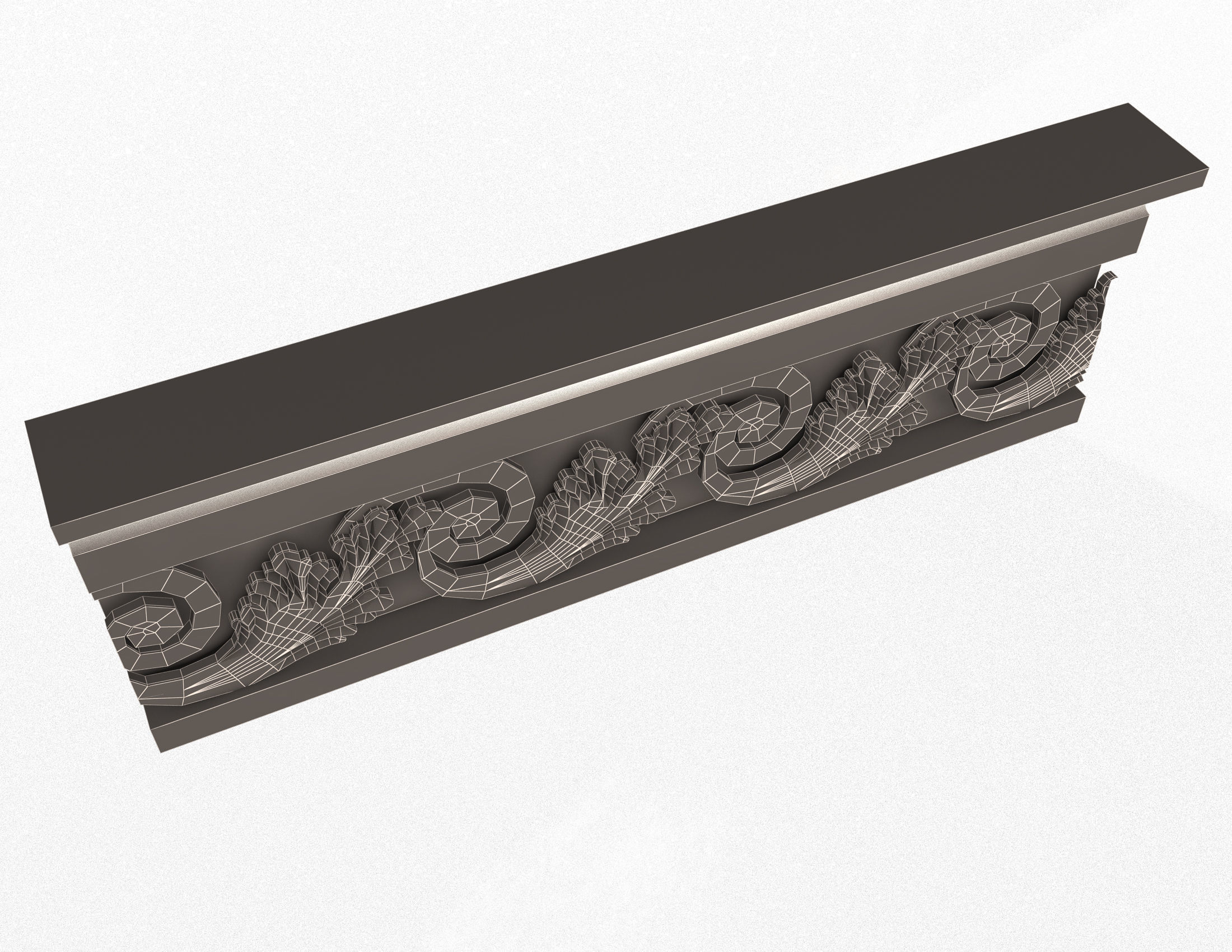 Cornice Decoration Molding 3D model_9