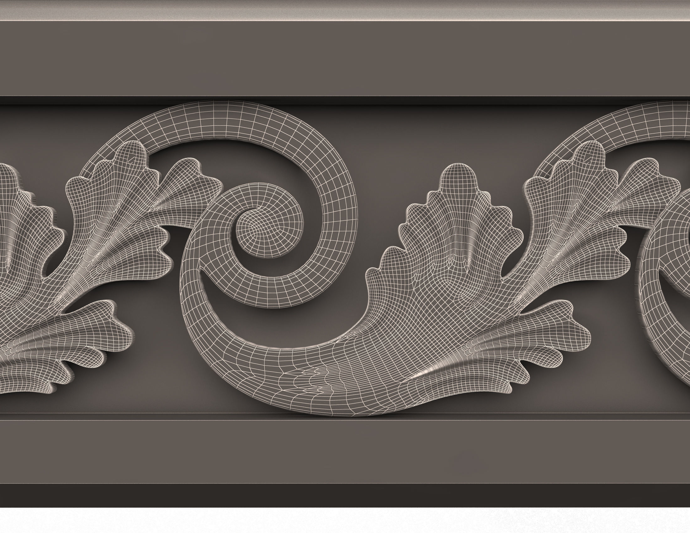 Cornice Decoration Molding 3D model_7