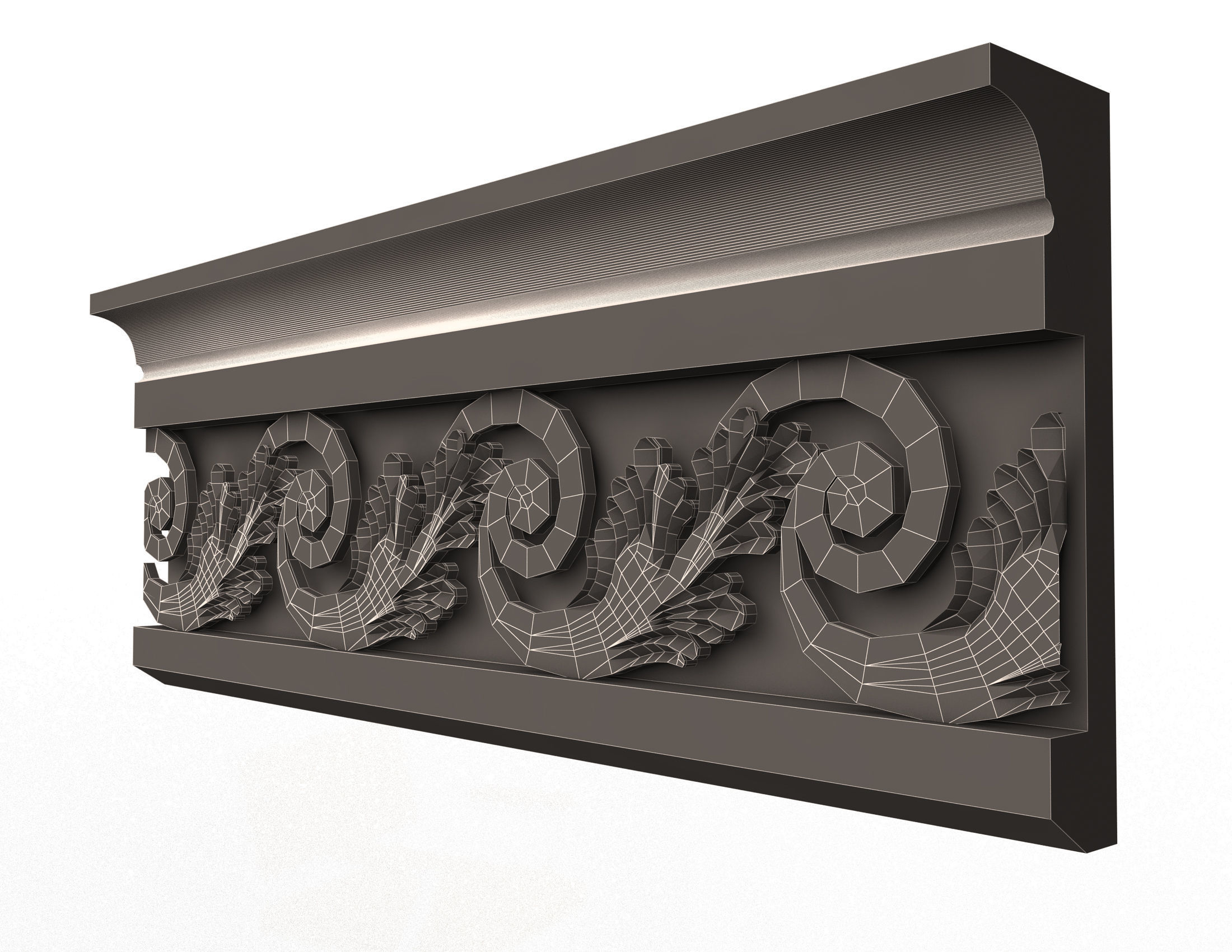 Cornice Decoration Molding 3D model_10
