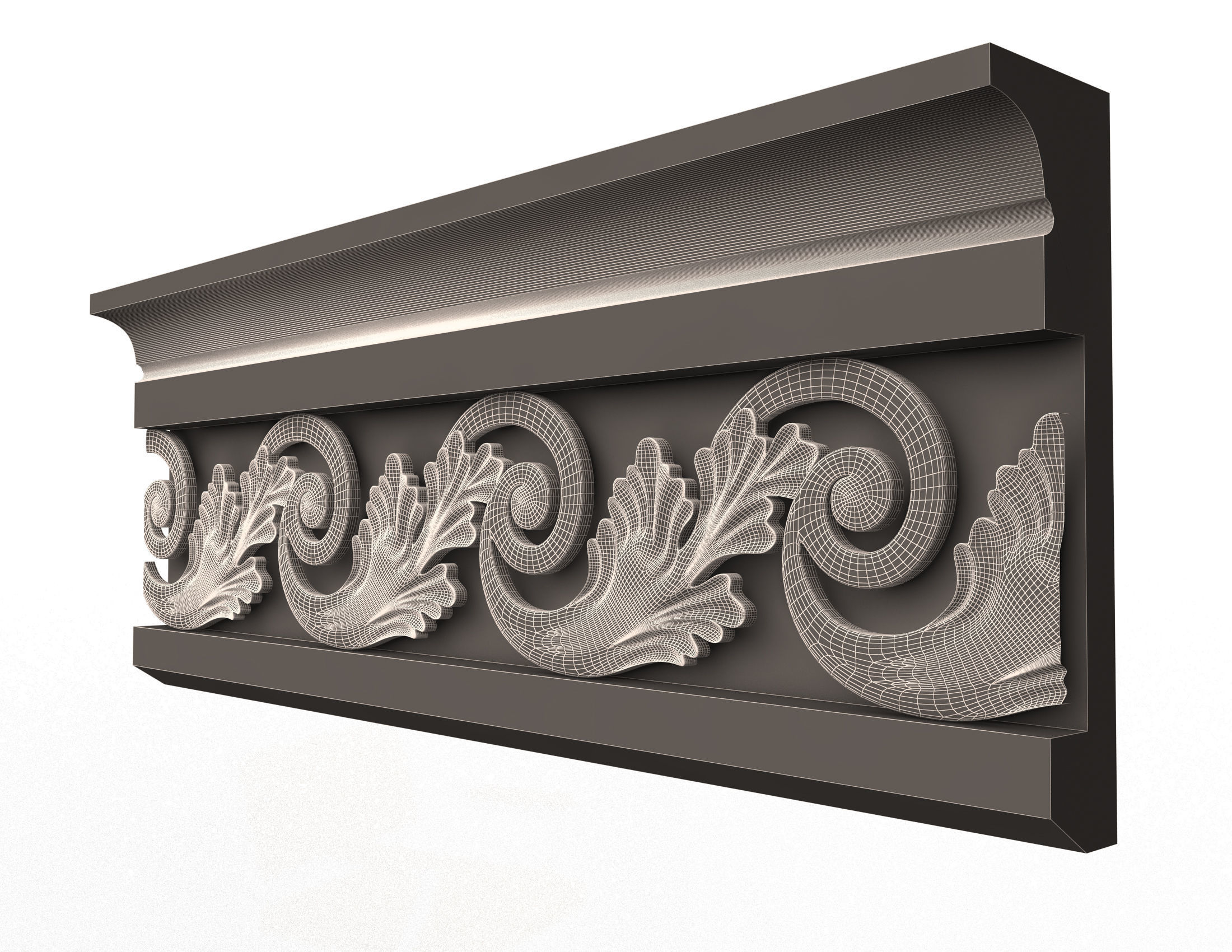 Cornice Decoration Molding 3D model_6