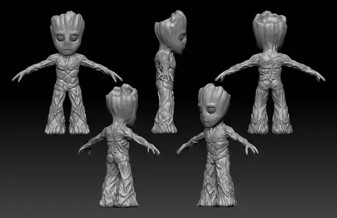 Groot Model 3d guardians of galaxy