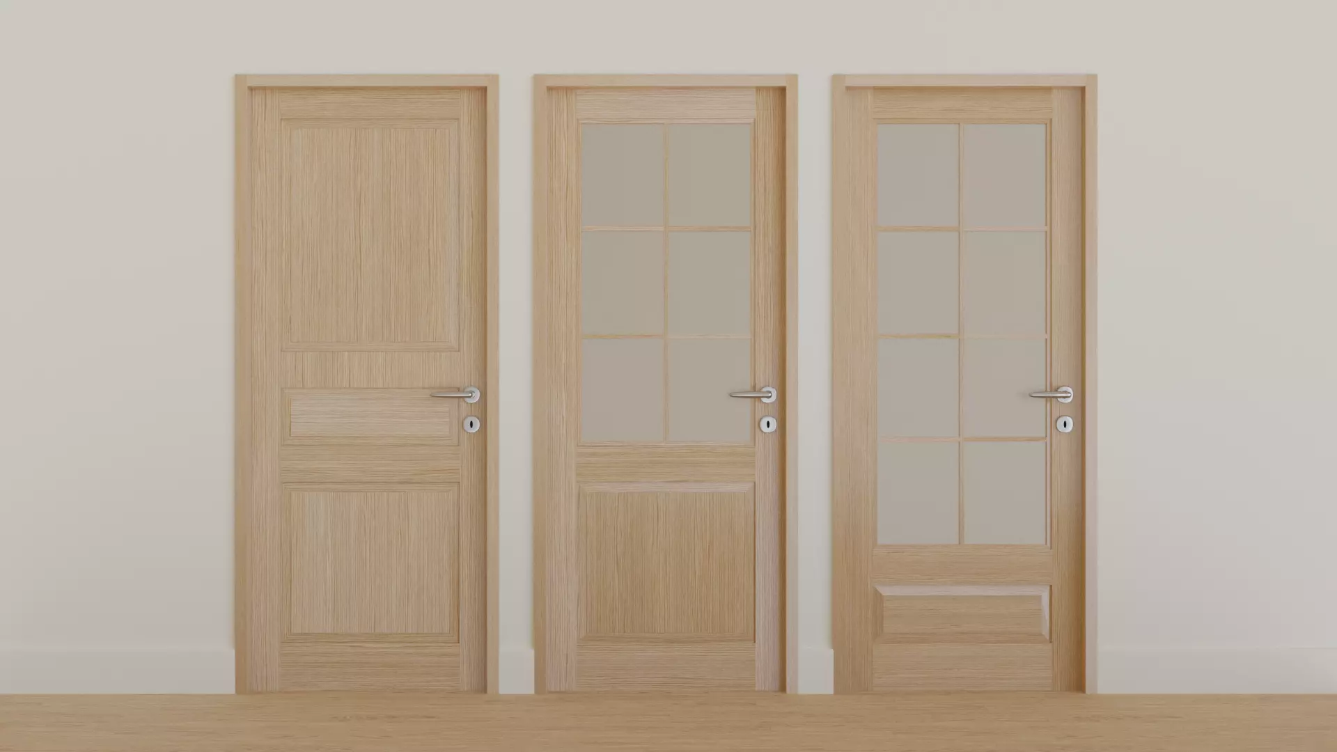 Classic door Free 3D model