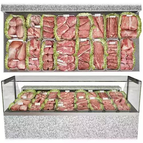 Meat showcase 3D model