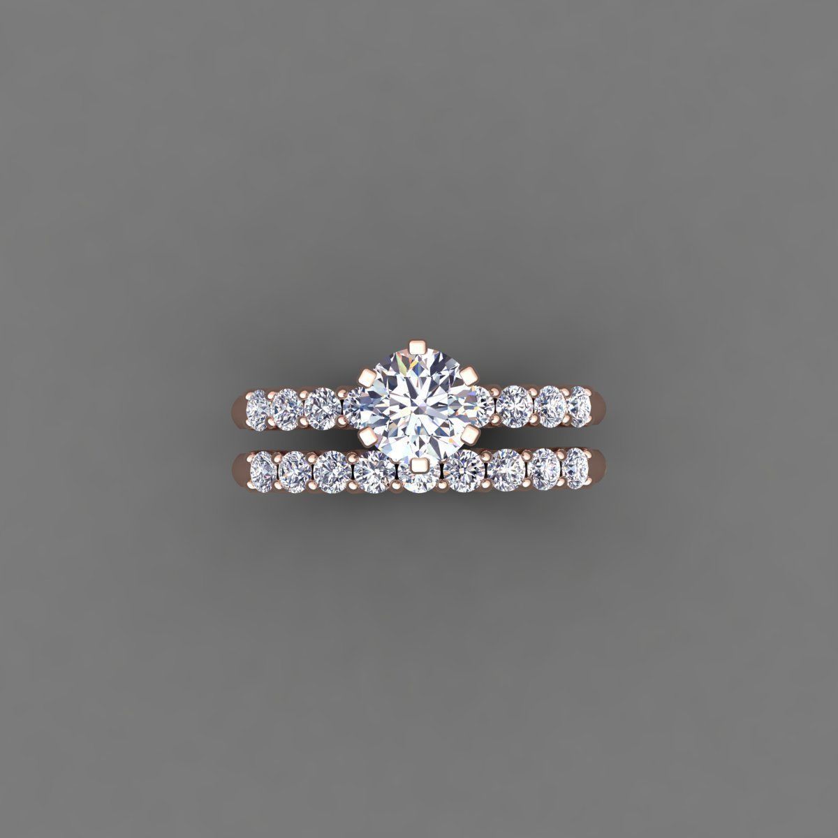 Vintage Wedding Set Ring 3d model 3D print model_8