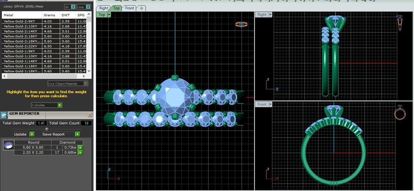 Vintage Wedding Set Ring 3d model 3D print model_3