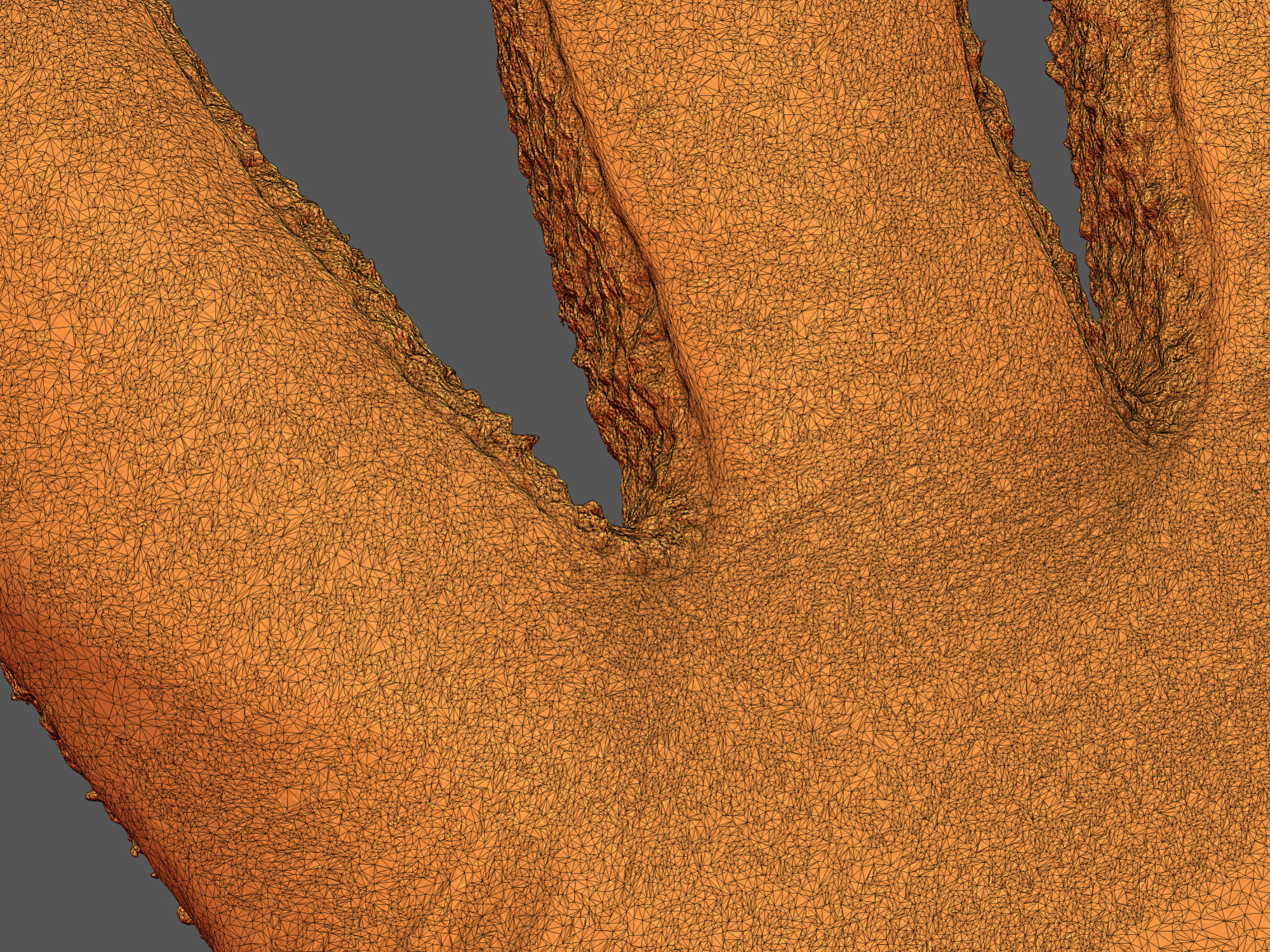 Gloves pair of orange 3D model_15