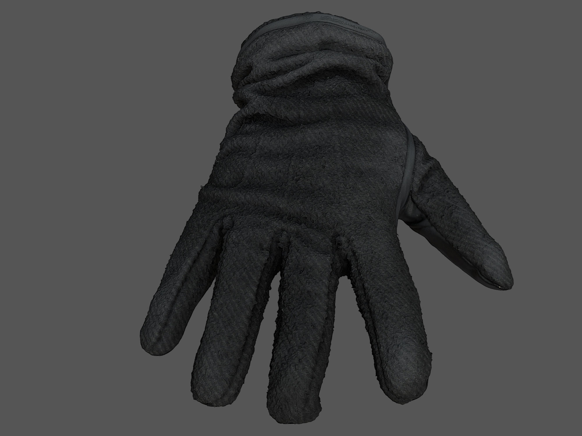 Gloves pair of orange 3D model_7
