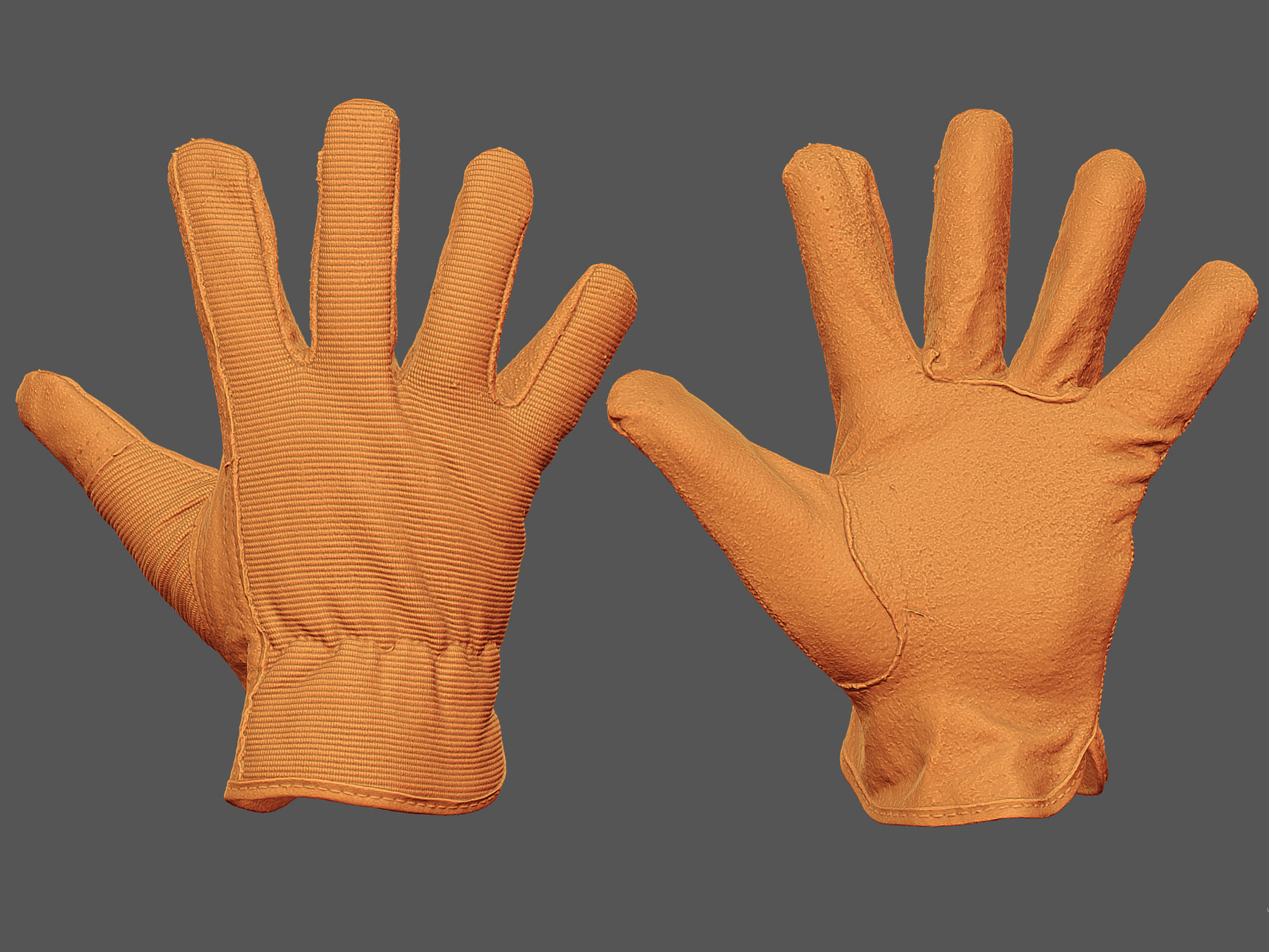 Worker Gloves 3D model_1