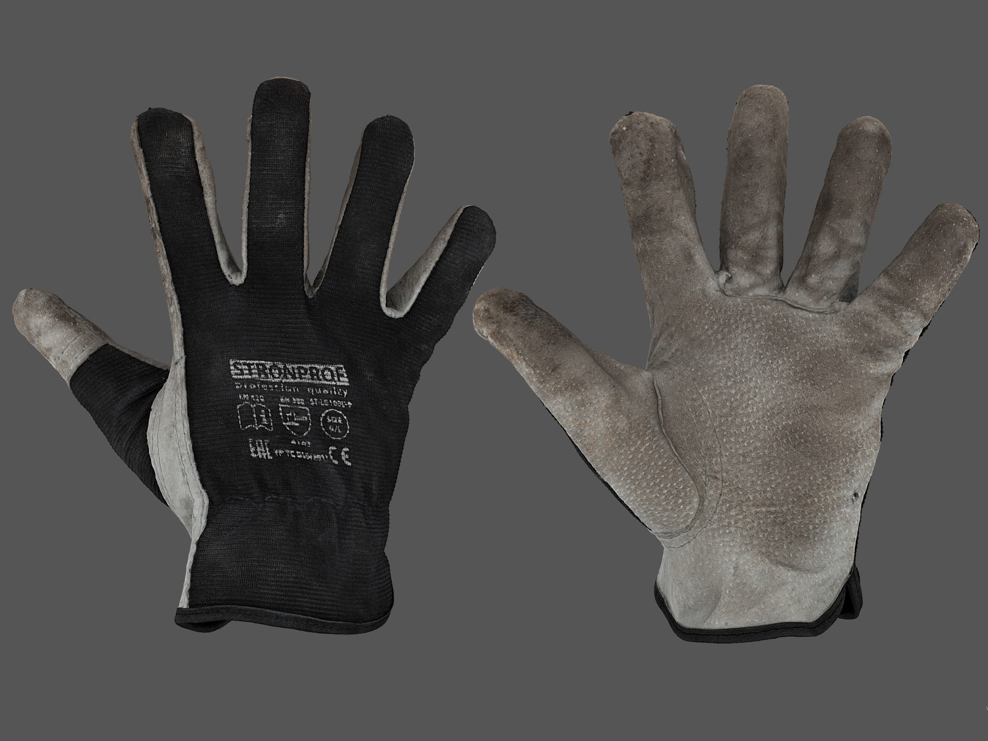 Worker Gloves 3D model_2