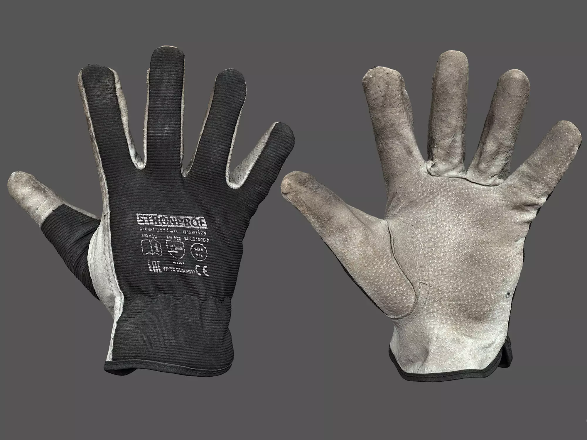 Worker Gloves 3D model_0