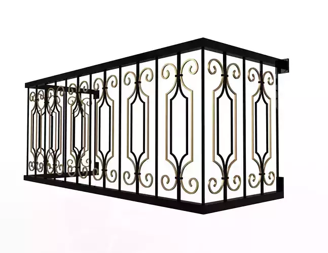 Forging Iron Forged Balcony Railing Baroque Classic 02