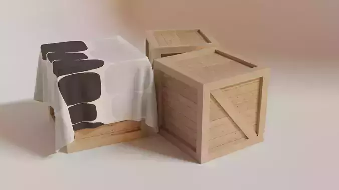 Simple Low Poly Crate Free low-poly 3D model