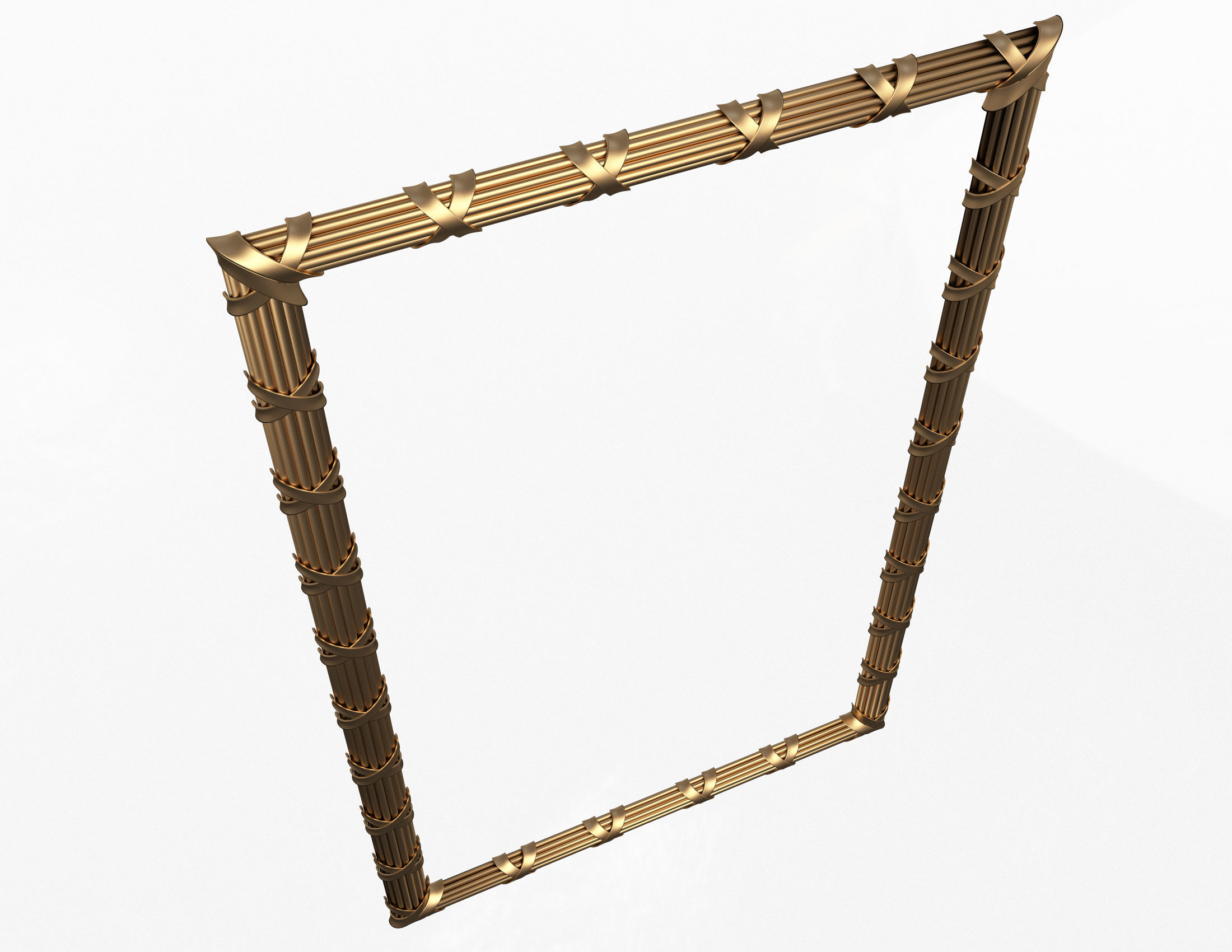 Frame Carved Decoration CNC Low-poly 3D model_1