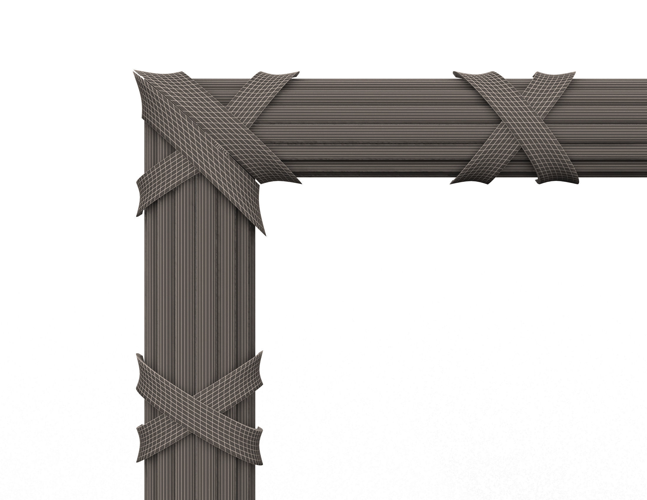 Frame Carved Decoration CNC Low-poly 3D model_8