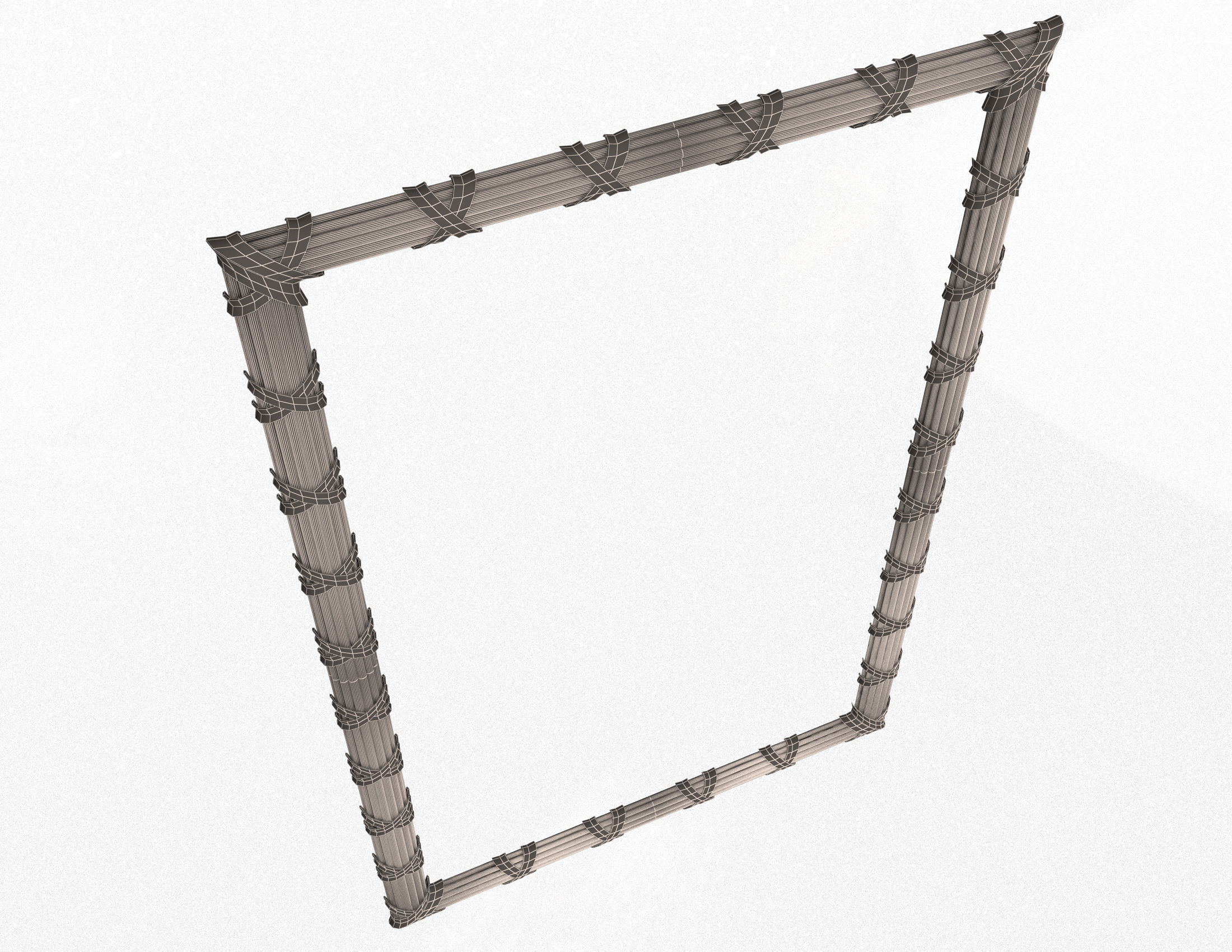 Frame Carved Decoration CNC Low-poly 3D model_11