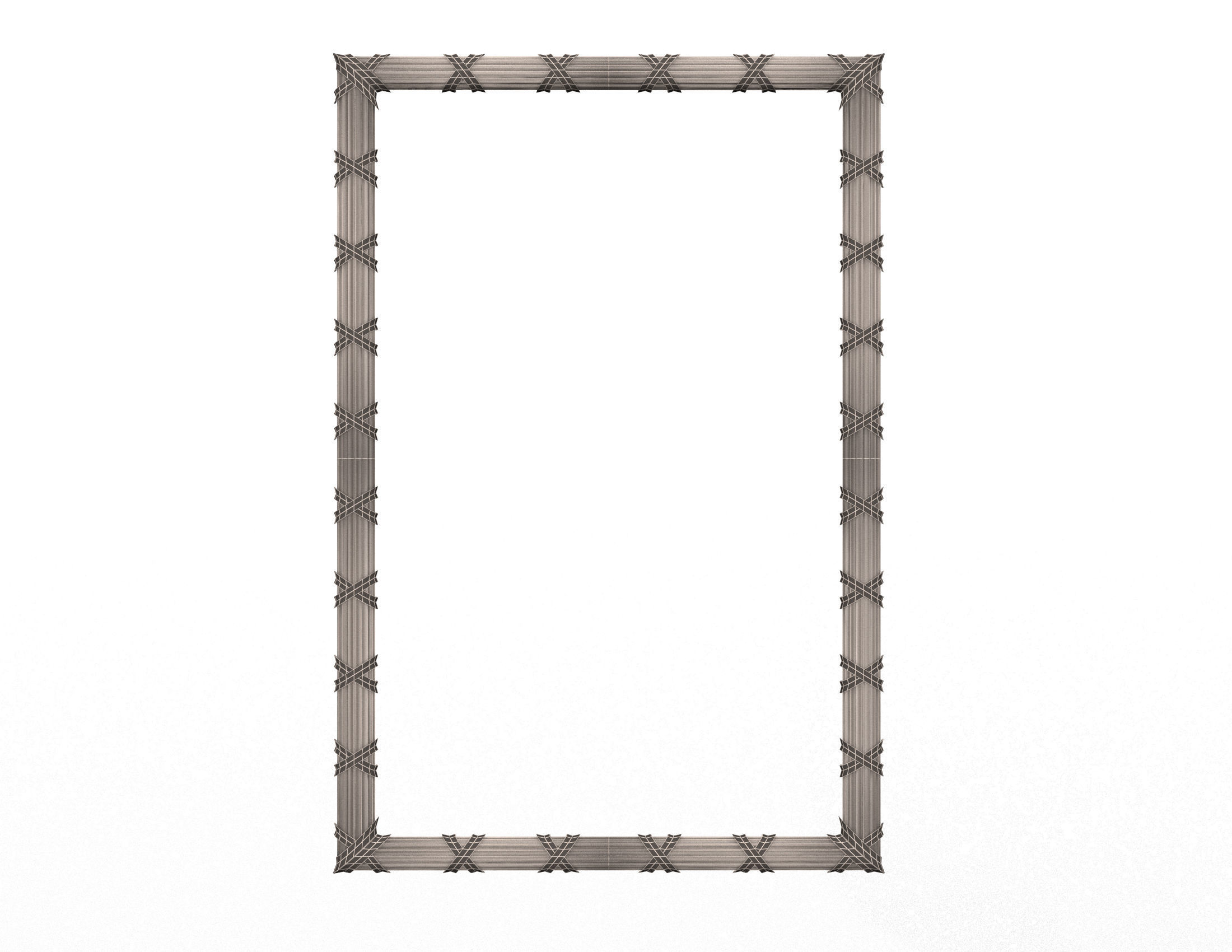 Frame Carved Decoration CNC Low-poly 3D model_10