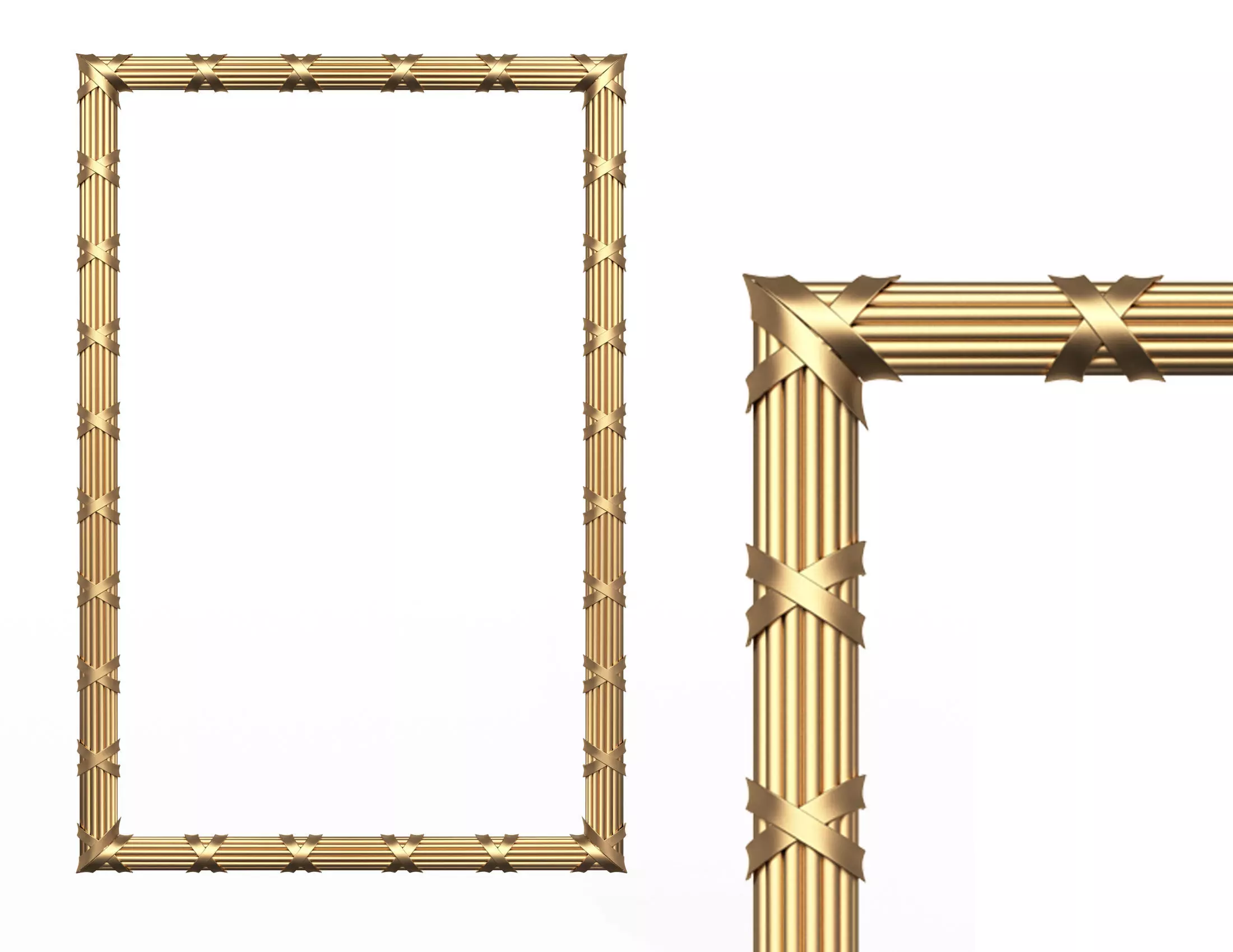 Frame Carved Decoration CNC Low-poly 3D model_0