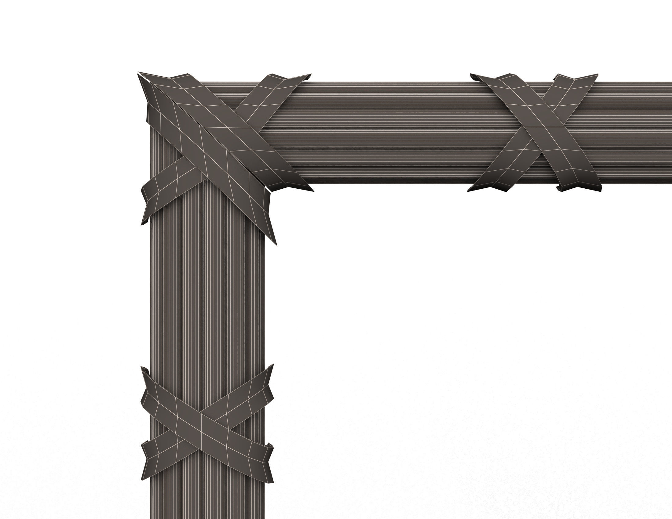Frame Carved Decoration CNC Low-poly 3D model_13