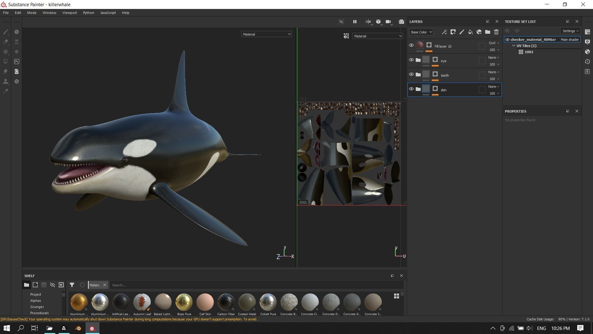 Orca killer whale Low-poly 3D model_17