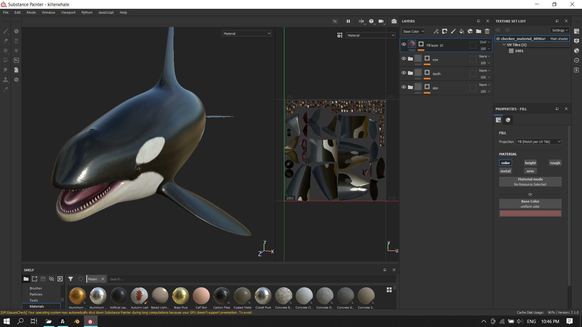Orca killer whale Low-poly 3D model_21