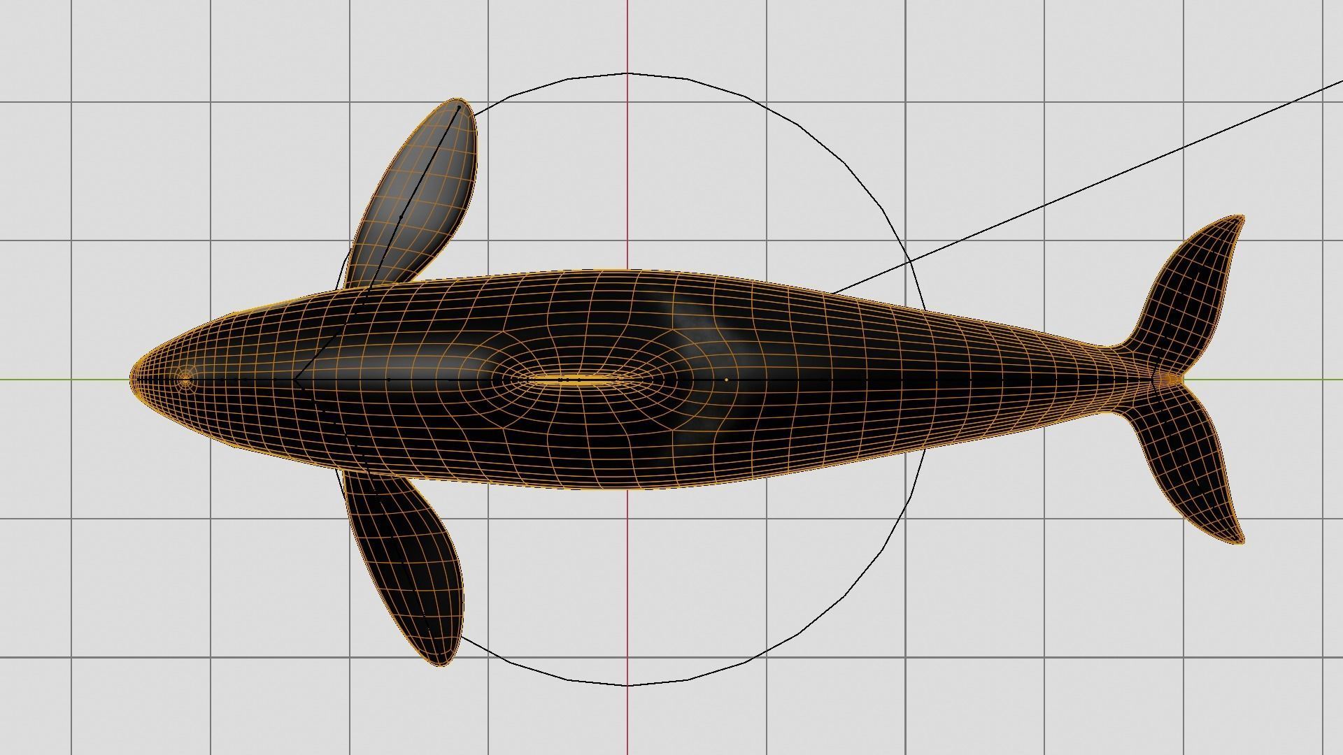 Orca killer whale Low-poly 3D model_23