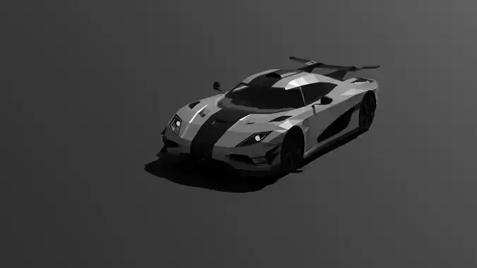 Koenigsegg One 1 Low-poly 3D model