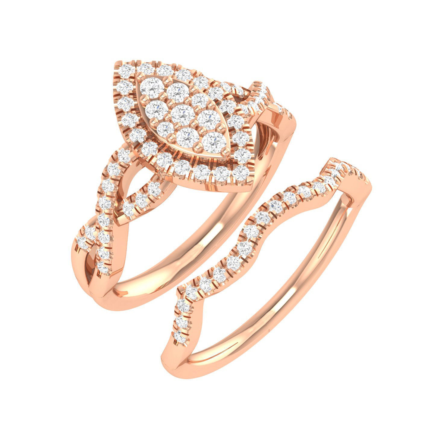 224  Solitaire Rings with bands 3dm stl renders details 3D Model Collection_272