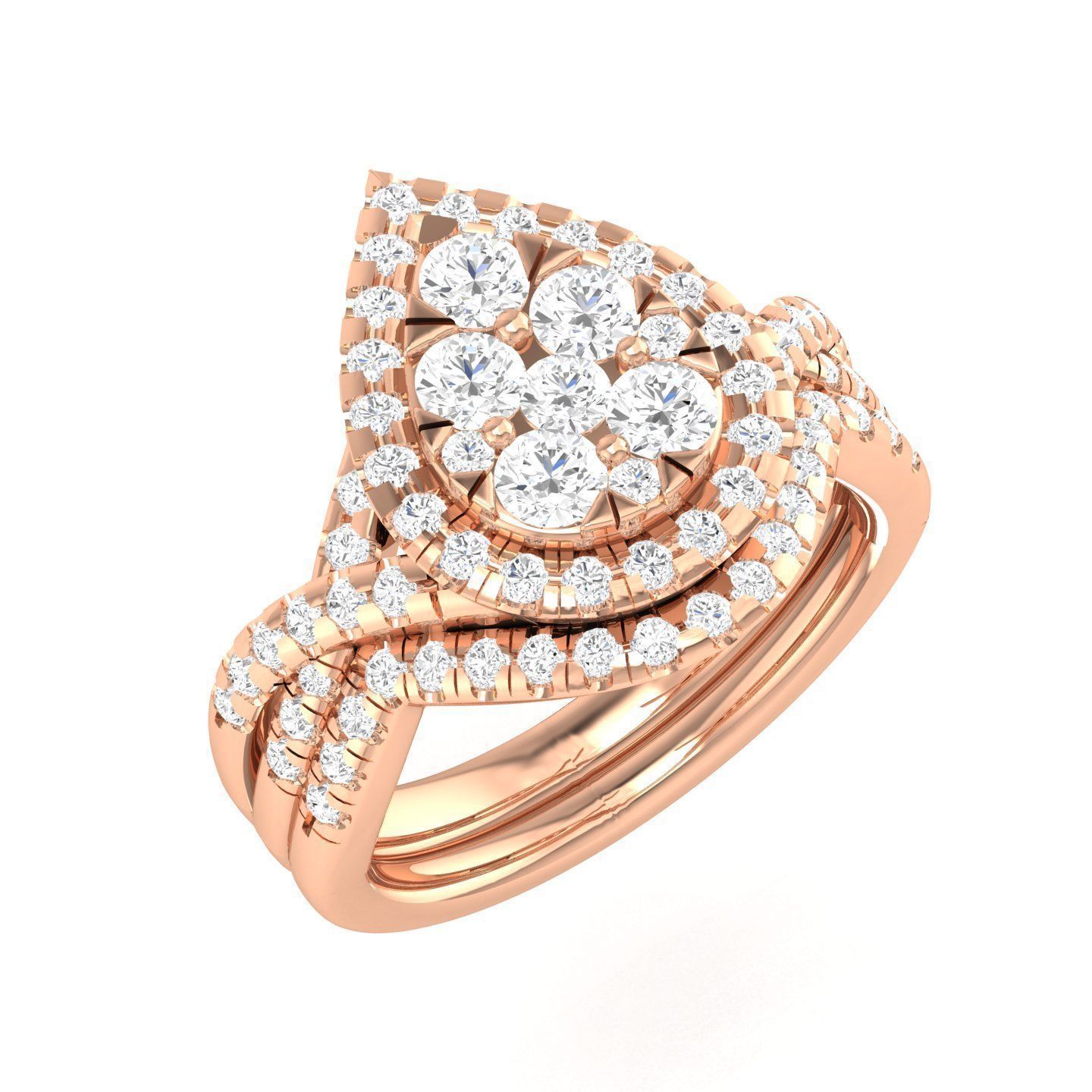 224  Solitaire Rings with bands 3dm stl renders details 3D Model Collection_40