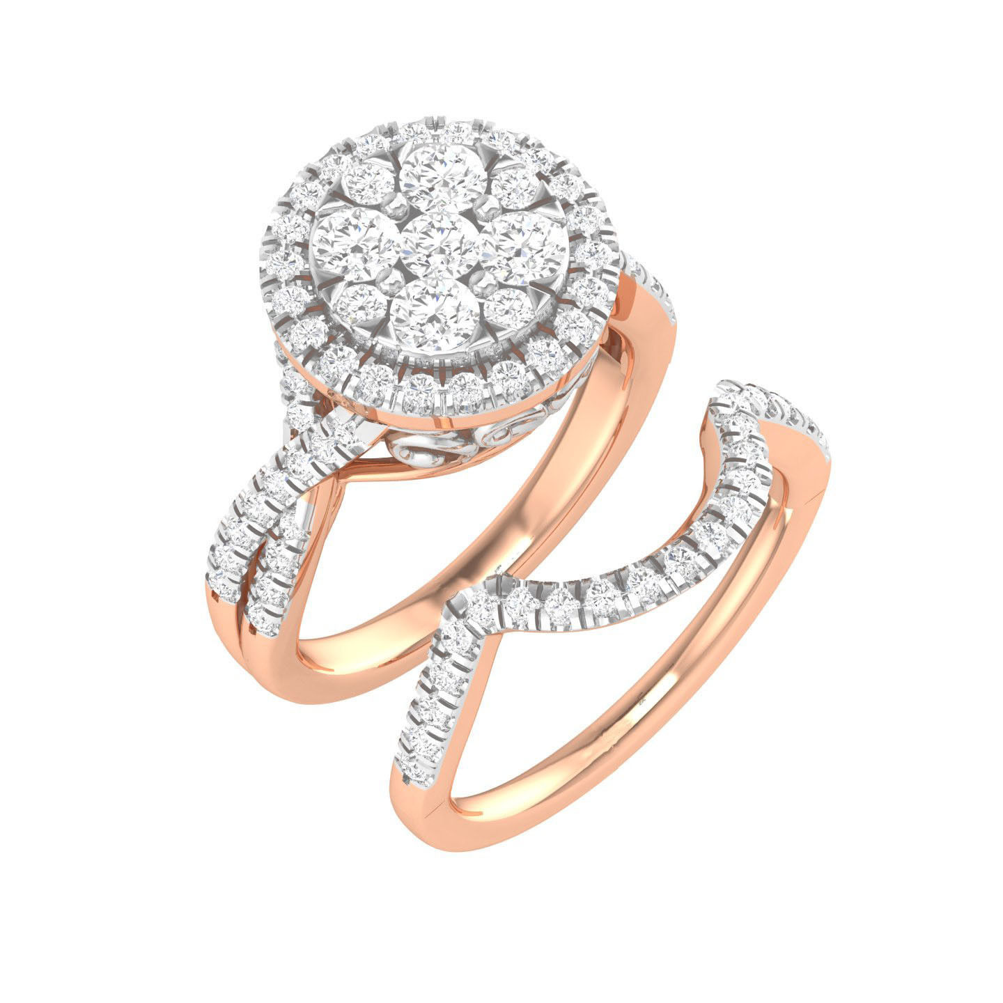 224  Solitaire Rings with bands 3dm stl renders details 3D Model Collection_46