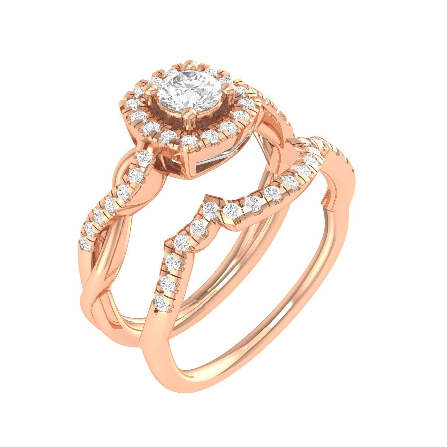 224  Solitaire Rings with bands 3dm stl renders details 3D Model Collection_82