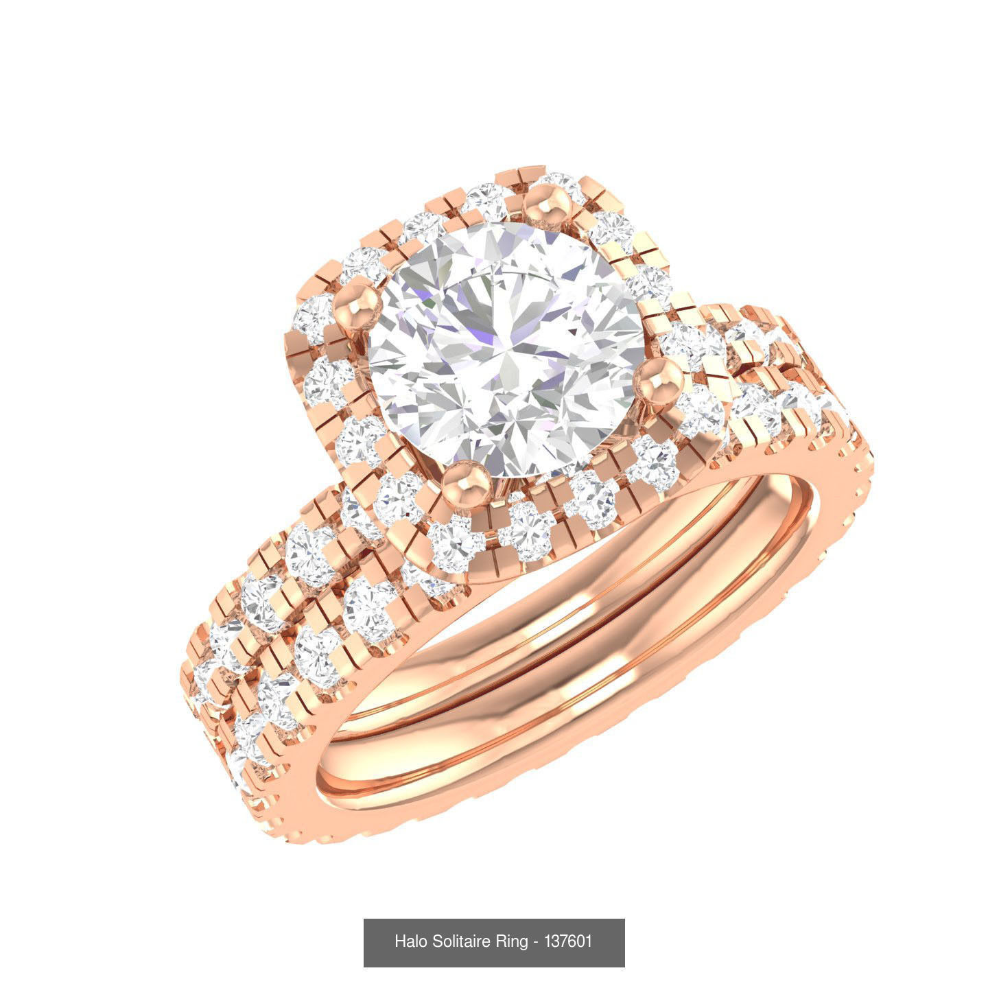 224  Solitaire Rings with bands 3dm stl renders details 3D Model Collection_147