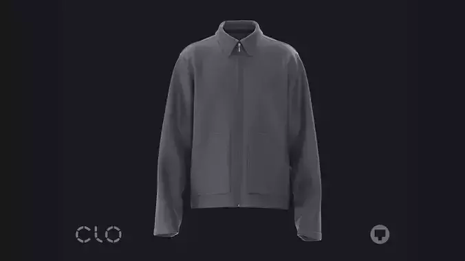 MALE LOOSE LEATHER JACKET mv2 highpoly