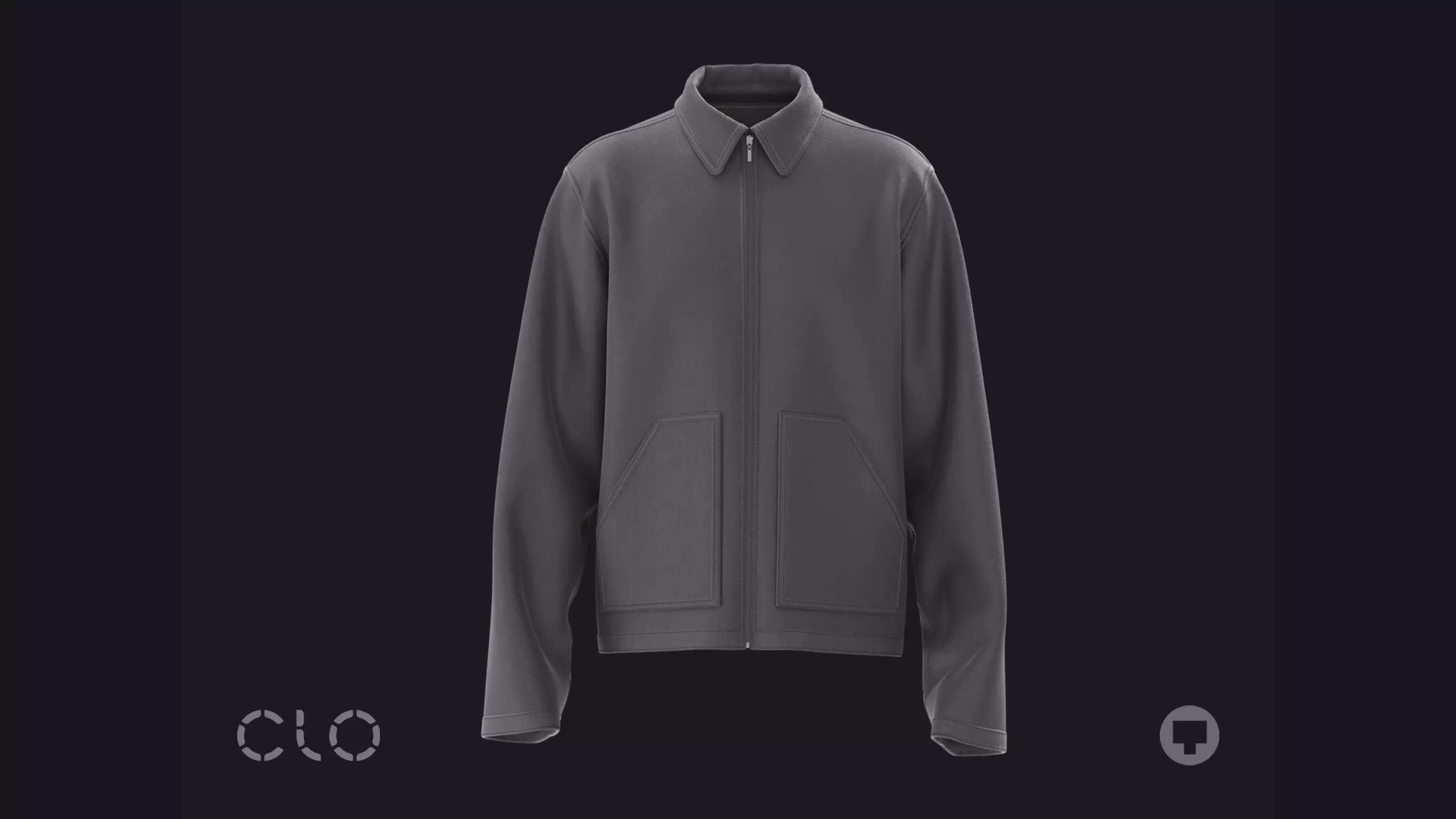 MALE LOOSE LEATHER JACKET mv2 highpoly 3D model