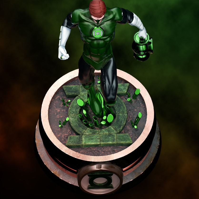 Fanart HAL JORDAN - GREEN LANTERN - Statue 3D print model_10